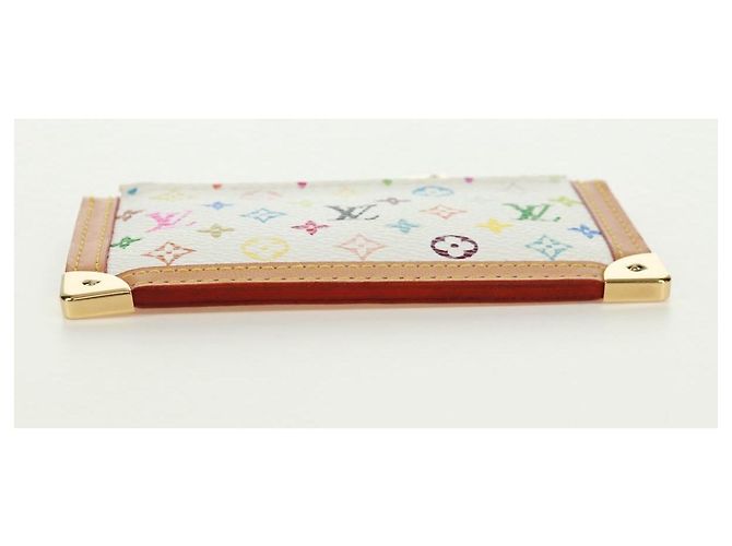 LOUIS VUITTON Multicolor Pochette Cles Coin Purse White M92655 LV Auth 171850V - view 7