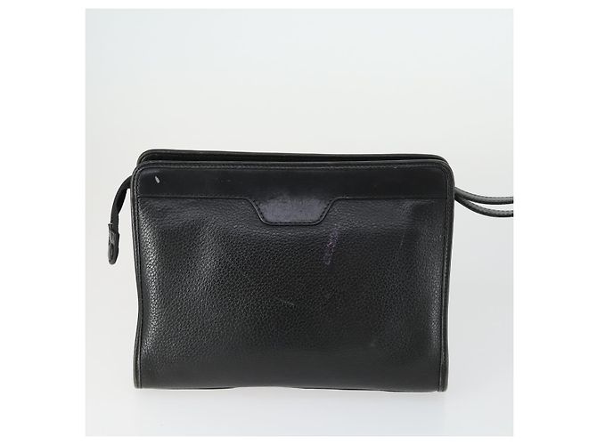 Borsa a mano BURBERRY in pelle e tela 4 pezzi nero beige Auth bs32140 - vista 9