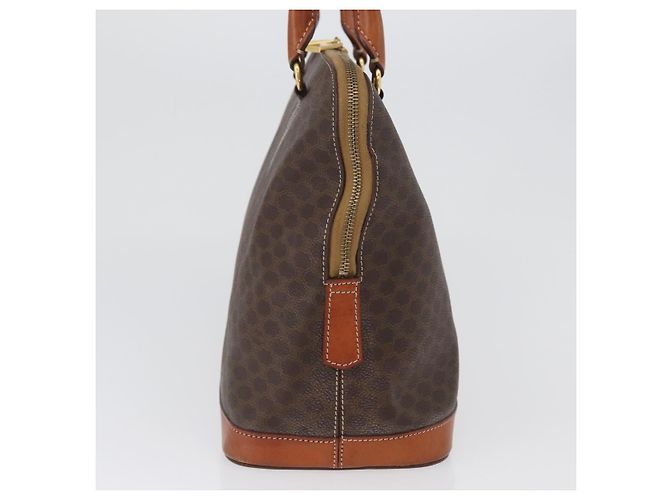 Céline Bolso de mano de lona Macadam CELINE en cuero PVC marrón dorado Auth 173472 Castaño - vista 3