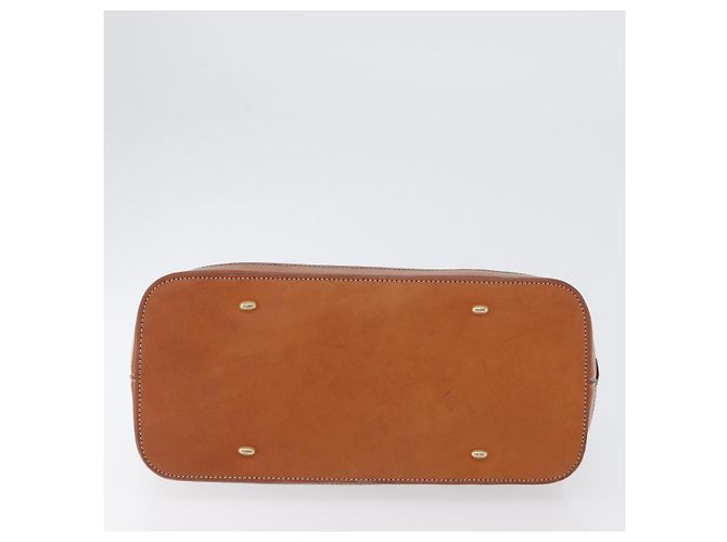 Céline Bolso de mano de lona Macadam CELINE en cuero PVC marrón dorado Auth 173472 Castaño - vista 5