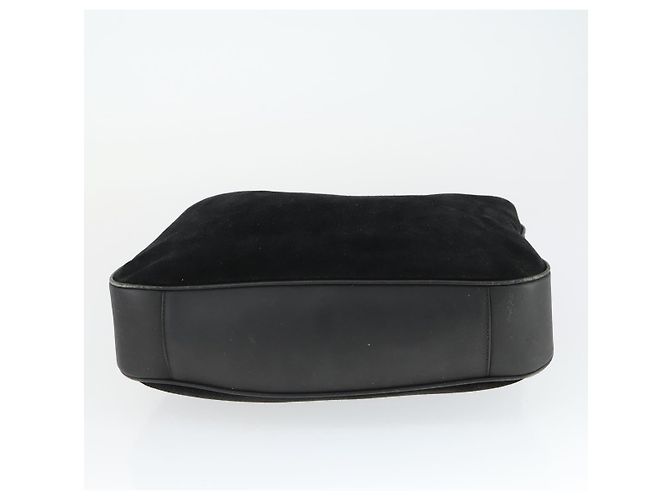 Bamboo Bolsa de mão GUCCI em couro envernizado 2 peças Preto Auth bs33355 - vista 15