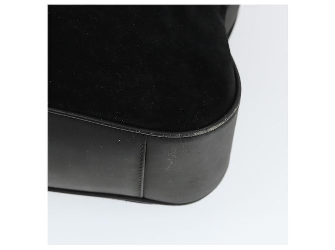 Bamboo Bolsa de mão GUCCI em couro envernizado 2 peças Preto Auth bs33355 - vista 16