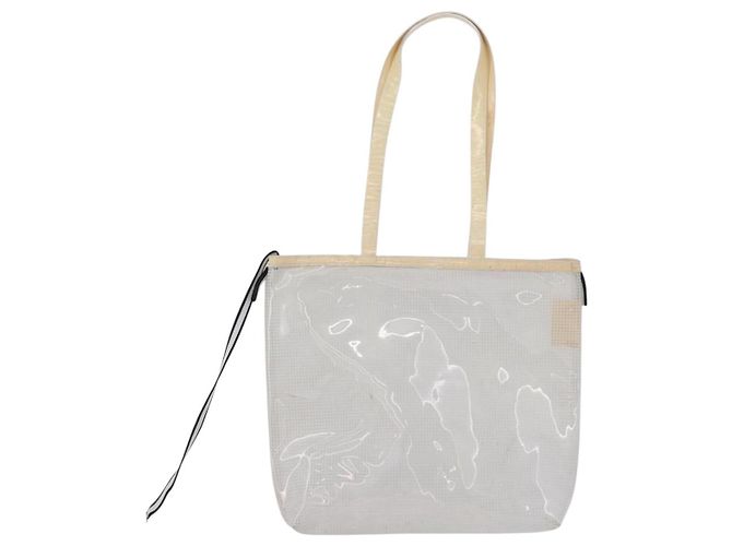Borsa Tote Miu Miu in vinile trasparente Auth bs33541 - vista 13