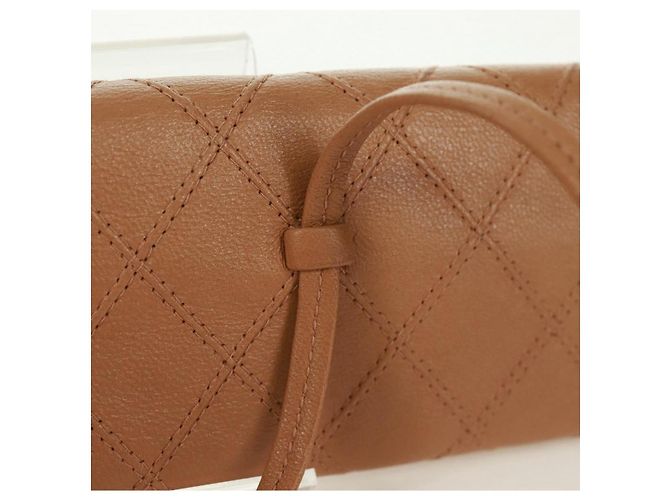 CHANEL Bicolore Accessory Pouch Leather Beige CC Auth 173133V - view 14