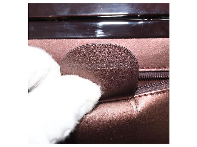 Gucci Borsa a Spalla in Pelle Metallica Marrone 004 0406 0498 Auth 166852 - vista 12