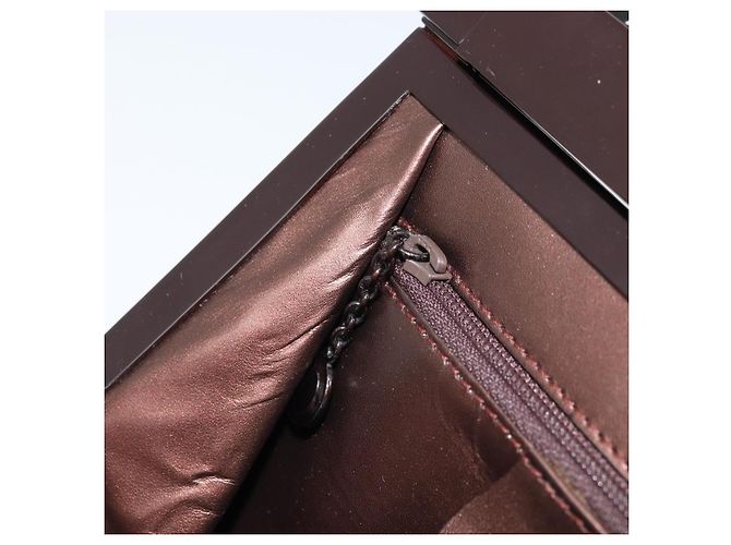 Gucci Borsa a Spalla in Pelle Metallica Marrone 004 0406 0498 Auth 166852 - vista 21