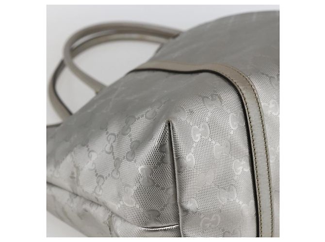 Gucci Borsa Tote GG in PVC argento 197953 Auth ka2609 - vista 14