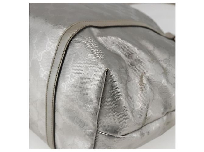 Gucci Borsa Tote GG in PVC argento 197953 Auth ka2609 - vista 15