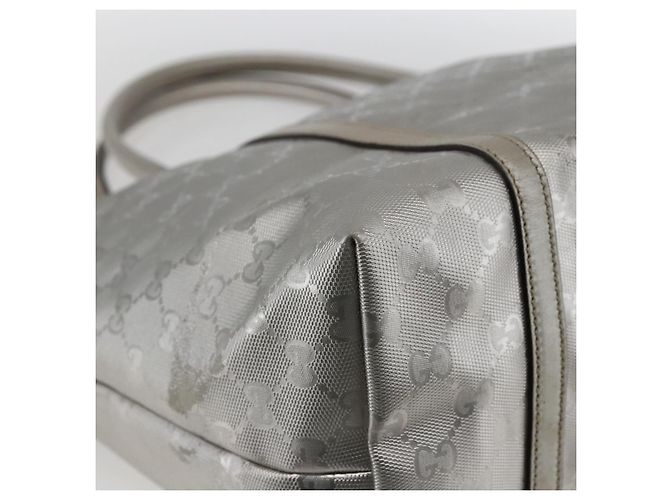 Gucci Borsa Tote GG in PVC argento 197953 Auth ka2609 - vista 16
