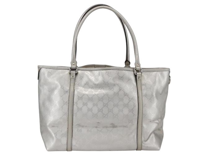 Gucci Borsa Tote GG in PVC argento 197953 Auth ka2609 - vista 2