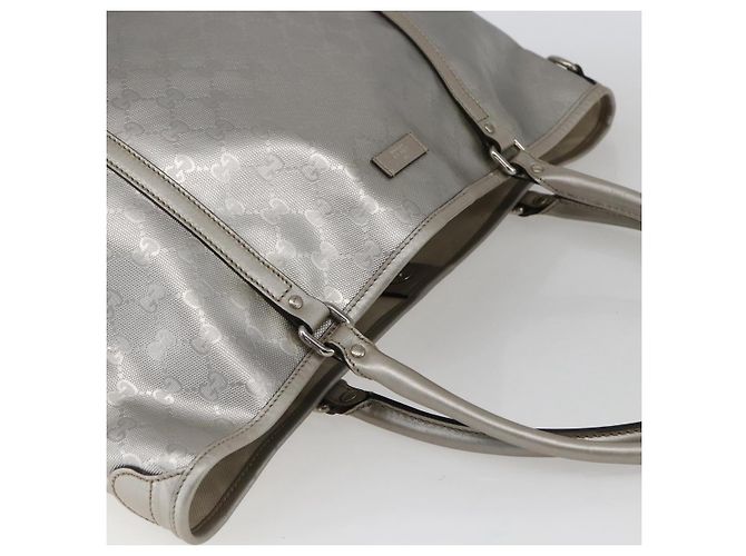 Gucci Borsa Tote GG in PVC argento 197953 Auth ka2609 - vista 6