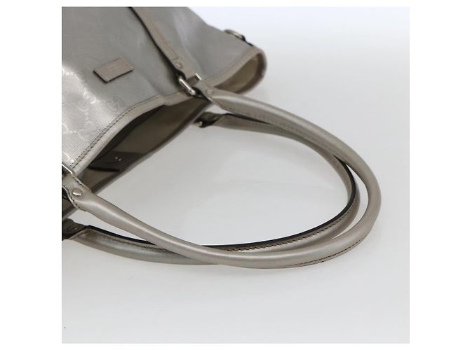 Gucci Borsa Tote GG in PVC argento 197953 Auth ka2609 - vista 7