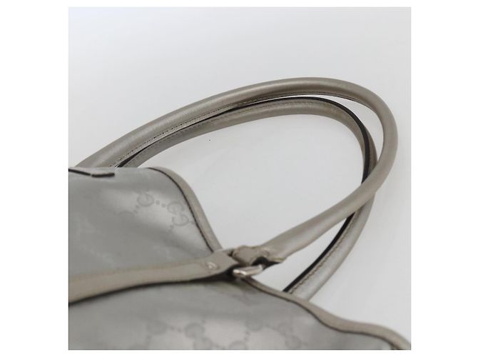 Gucci Borsa Tote GG in PVC argento 197953 Auth ka2609 - vista 8