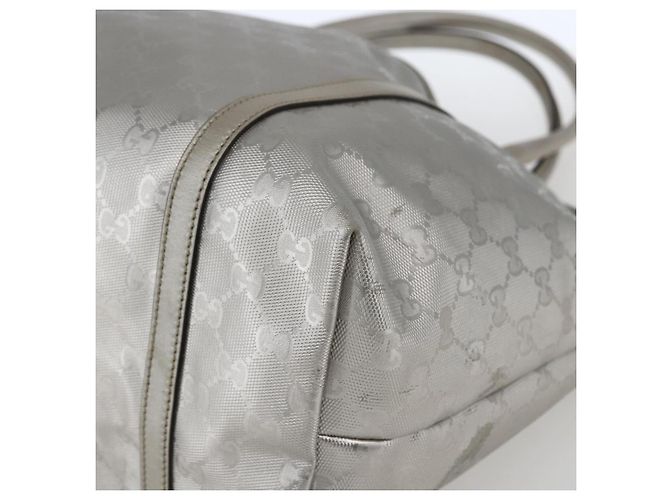 Gucci Borsa Tote GG in PVC argento 197953 Auth ka2609 - vista 9