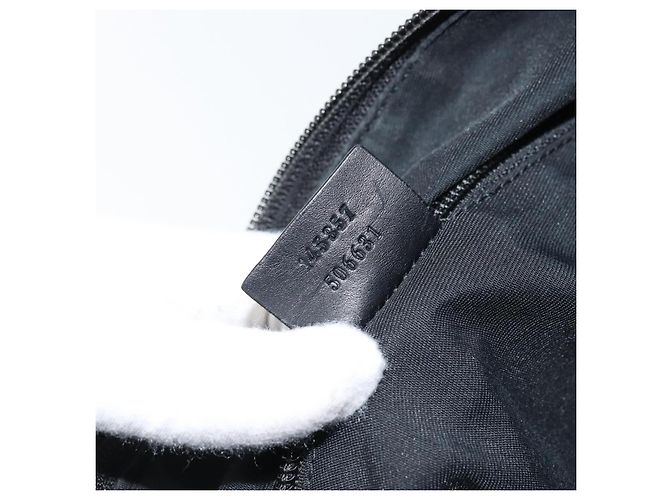 Borsa a Spalla GG Canvas Gucci Nera Argento 145857 Auth bs33485 Nero - vista 12