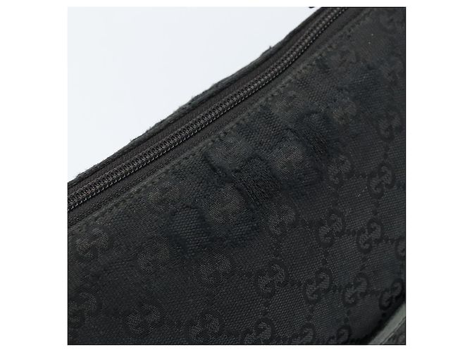 Borsa a Spalla GG Canvas Gucci Nera Argento 145857 Auth bs33485 Nero - vista 17