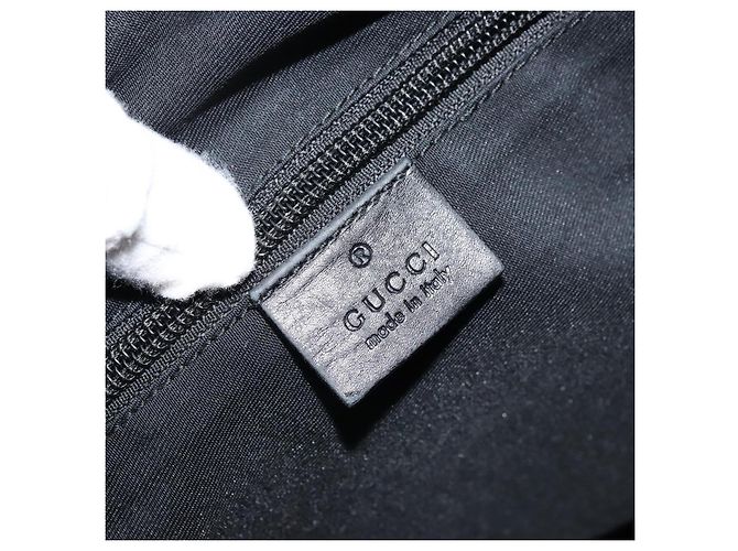 Borsa a Spalla GG Canvas Gucci Nera Argento 145857 Auth bs33485 Nero - vista 18