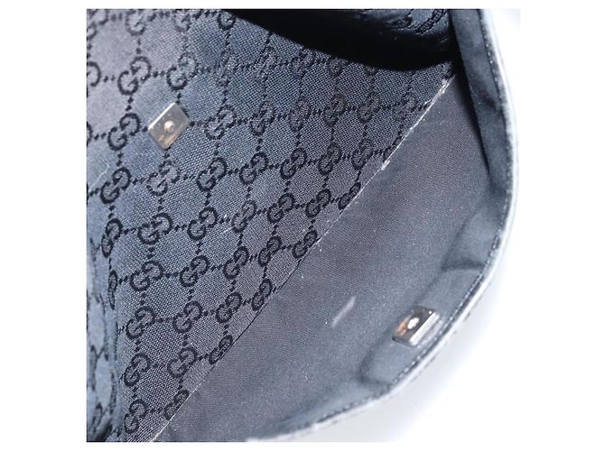 Borsa a Spalla GG Canvas Gucci Nera Argento 145857 Auth bs33485 Nero - vista 23