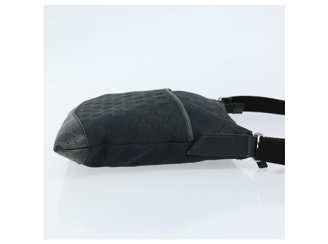 Borsa a Spalla GG Canvas Gucci Nera Argento 145857 Auth bs33485 Nero - vista 3