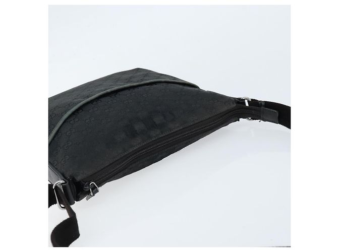 Borsa a Spalla GG Canvas Gucci Nera Argento 145857 Auth bs33485 Nero - vista 6