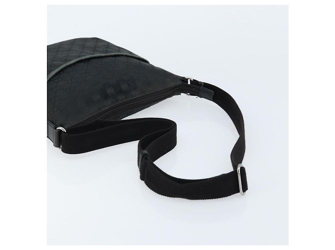 Borsa a Spalla GG Canvas Gucci Nera Argento 145857 Auth bs33485 Nero - vista 7