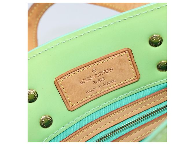 LOUIS VUITTON Borsa a Mano Monogram Vernis Reade PM Menta M91307 LV Auth 172111 Verde - vista 19