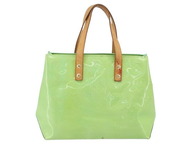 LOUIS VUITTON Borsa a Mano Monogram Vernis Reade PM Menta M91307 LV Auth 172111 Verde - vista 2