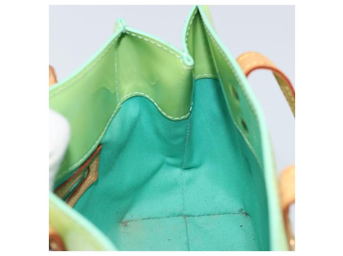 LOUIS VUITTON Borsa a Mano Monogram Vernis Reade PM Menta M91307 LV Auth 172111 Verde - vista 20