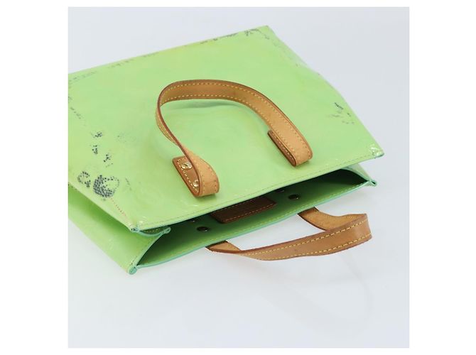LOUIS VUITTON Borsa a Mano Monogram Vernis Reade PM Menta M91307 LV Auth 172111 Verde - vista 6