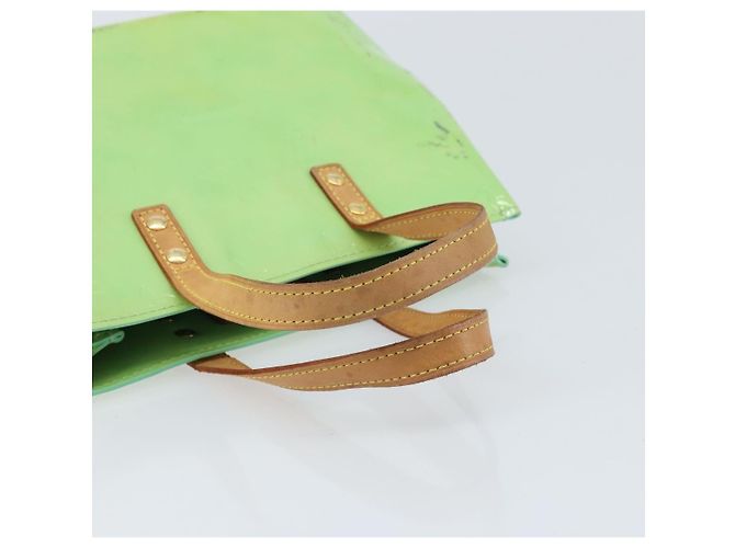 LOUIS VUITTON Borsa a Mano Monogram Vernis Reade PM Menta M91307 LV Auth 172111 Verde - vista 7