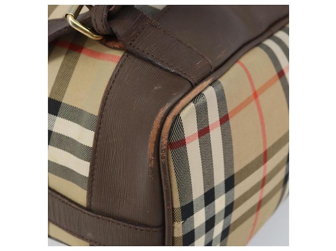 Burberrys Nova Check Backpack Canvas Beige Gold Auth ep13145 Golden - view 17