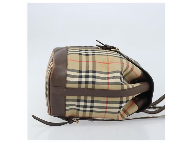 Burberrys Nova Check Backpack Canvas Beige Gold Auth ep13145 Golden - view 3