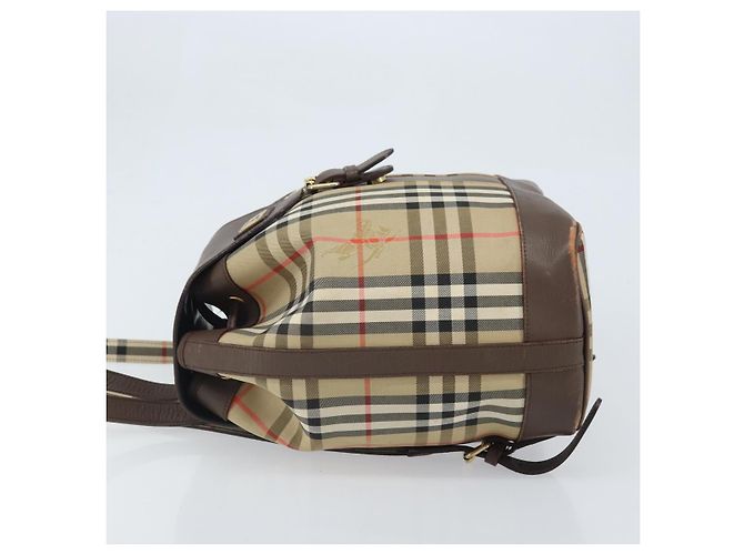 Burberrys Nova Check Backpack Canvas Beige Gold Auth ep13145 Golden - view 4