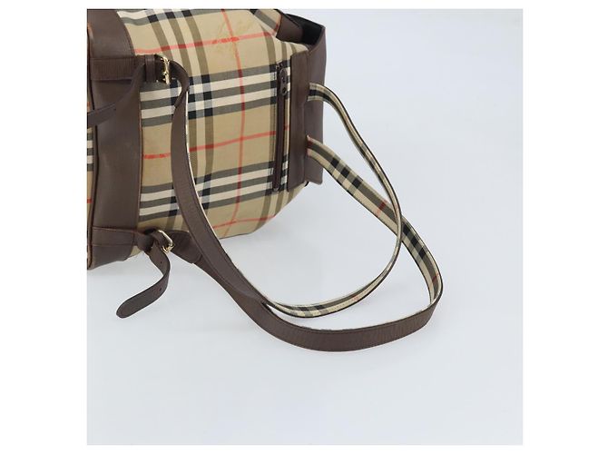 Burberrys Nova Check Backpack Canvas Beige Gold Auth ep13145 Golden - view 7