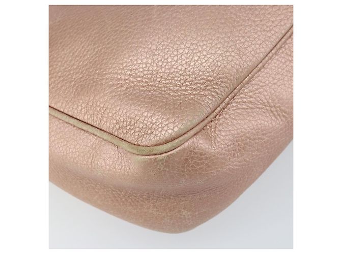 Borsa a Spalla in Pelle Rosa Oro GUCCI 308364 Auth 172086A D'oro - vista 16