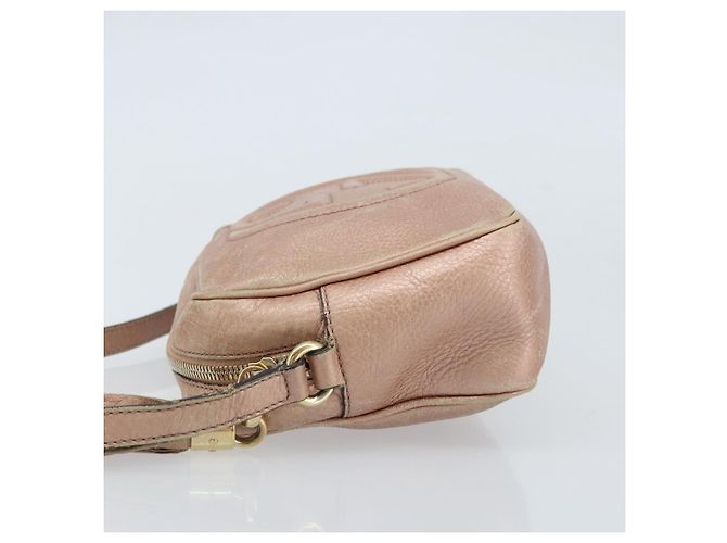 Borsa a Spalla in Pelle Rosa Oro GUCCI 308364 Auth 172086A D'oro - vista 4