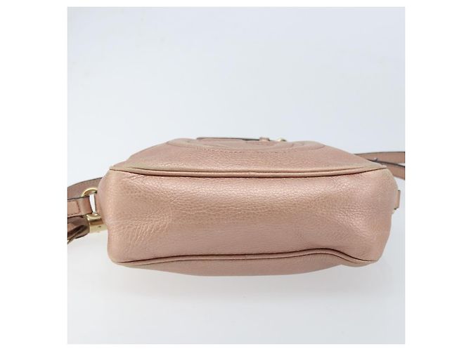 Borsa a Spalla in Pelle Rosa Oro GUCCI 308364 Auth 172086A D'oro - vista 5