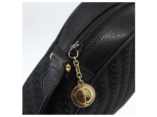 Borsa a Spalla GUCCI in Tela e Pelle Nera Dorata 007 115 0175 Auth 173582 Nero D'oro - vista 10