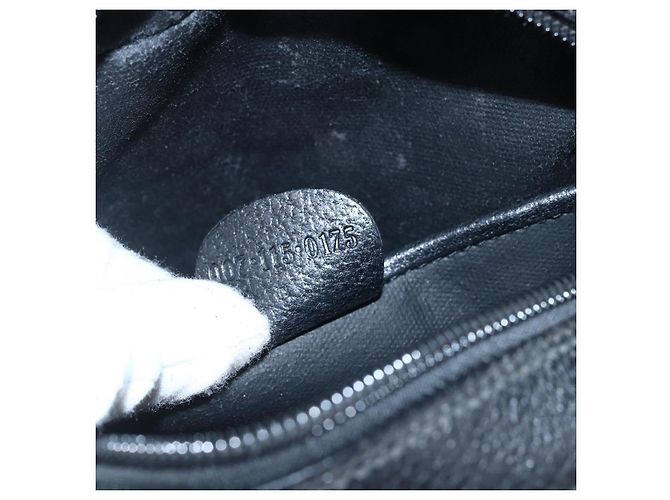 Borsa a Spalla GUCCI in Tela e Pelle Nera Dorata 007 115 0175 Auth 173582 Nero D'oro - vista 12