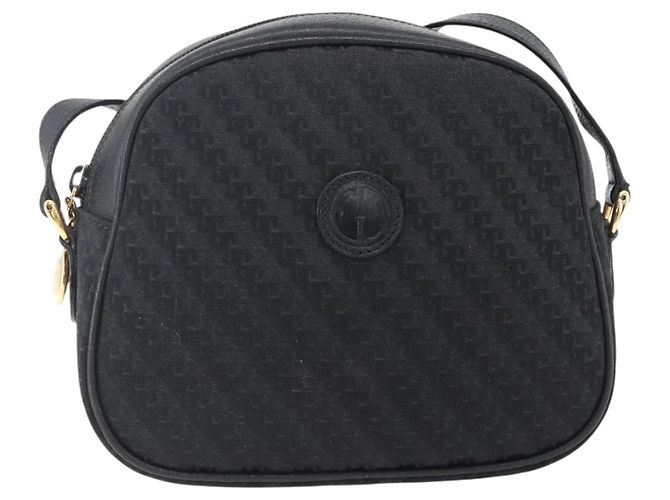 Borsa a Spalla GUCCI in Tela e Pelle Nera Dorata 007 115 0175 Auth 173582 Nero D'oro - vista 13