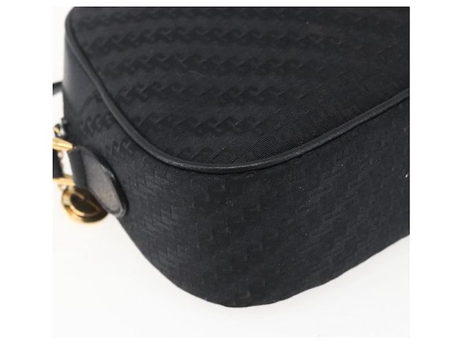 Borsa a Spalla GUCCI in Tela e Pelle Nera Dorata 007 115 0175 Auth 173582 Nero D'oro - vista 14