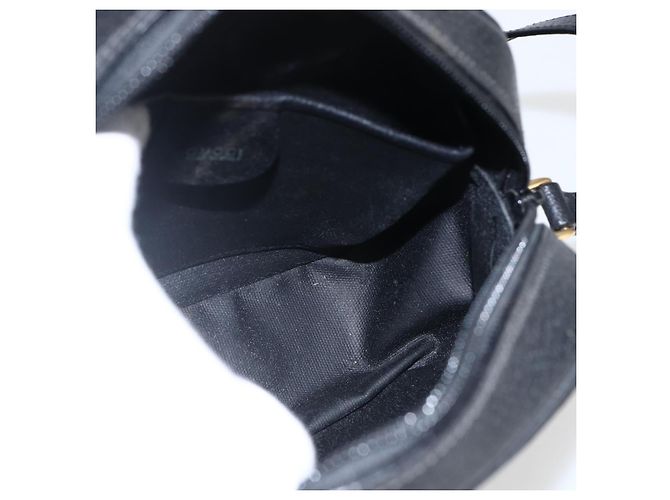 Borsa a Spalla GUCCI in Tela e Pelle Nera Dorata 007 115 0175 Auth 173582 Nero D'oro - vista 18
