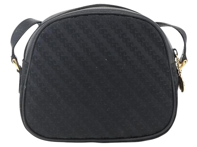 Borsa a Spalla GUCCI in Tela e Pelle Nera Dorata 007 115 0175 Auth 173582 Nero D'oro - vista 2