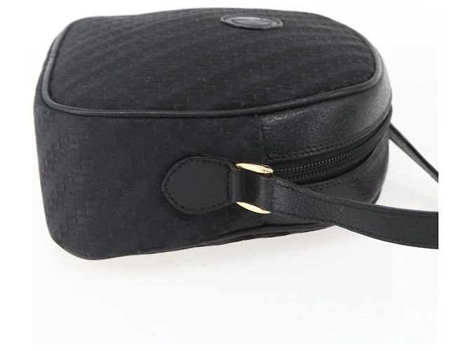 Borsa a Spalla GUCCI in Tela e Pelle Nera Dorata 007 115 0175 Auth 173582 Nero D'oro - vista 4