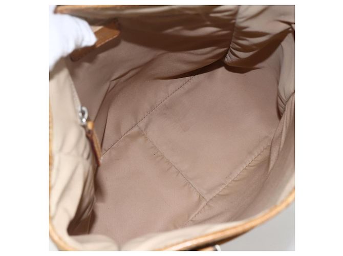 Christian Dior Trotter Canvas Tote Bag Beige Silber Auth fm5121 - Ansicht 10