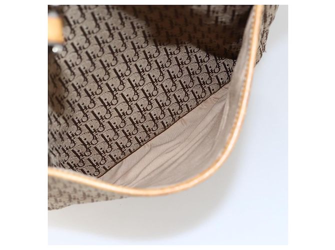 Christian Dior Trotter Canvas Tote Bag Beige Silber Auth fm5121 - Ansicht 11
