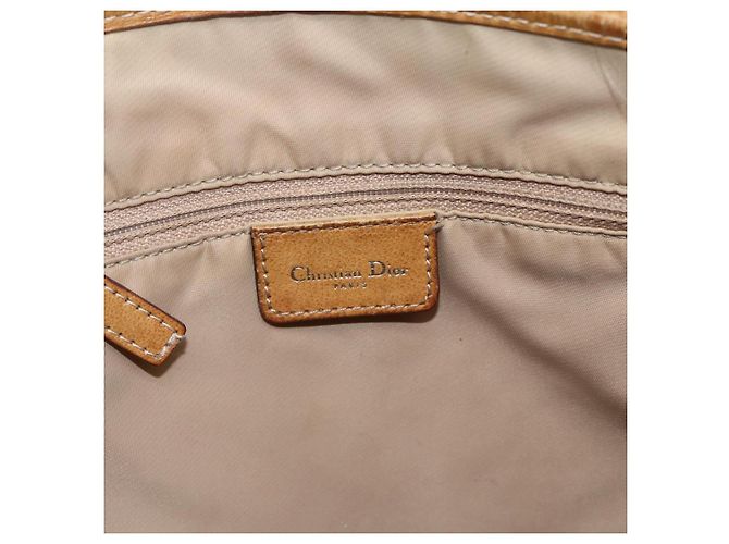 Christian Dior Trotter Canvas Tote Bag Beige Silber Auth fm5121 - Ansicht 17