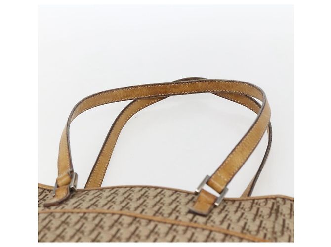 Christian Dior Trotter Canvas Tote Bag Beige Silber Auth fm5121 - Ansicht 8