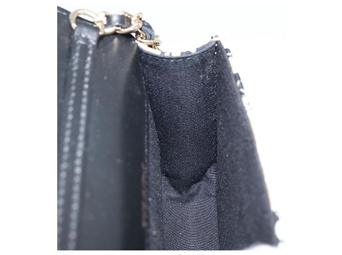 CHANEL Mini Matelassé 12 Borsa a Spalla Catena Satin Beige Oro CC Auth 172590SAM D'oro - vista 21