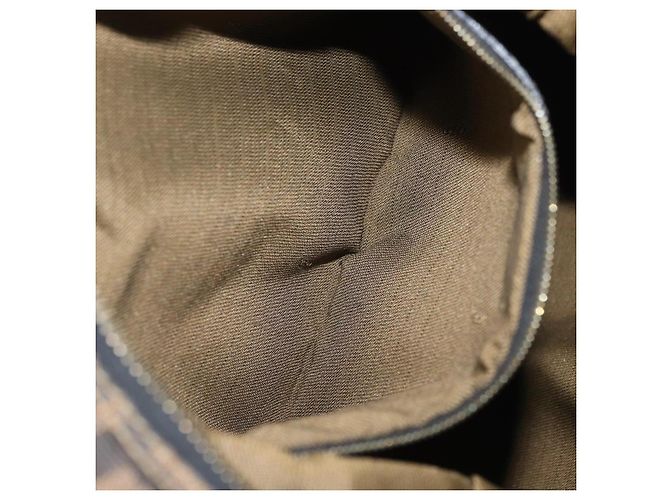 Borsa a Spalla in Tela Zucca FENDI Nera Marrone Auth 169579 Nero - vista 22